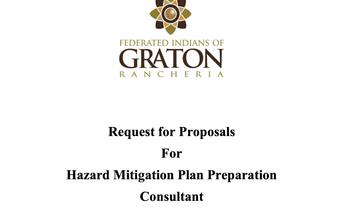 CLOSED Request for Proposals For Hazard Mitigation Plan Preparation Consultant
